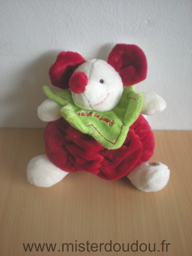 Baby nat Souris Rouge vert blanc fraise la souris - Très bon état