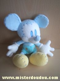 Disney Souris Blanc bleu jaune pastels - Très bon état