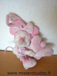 Disney Souris Minie rose tenant un papillon rose - Très bon état