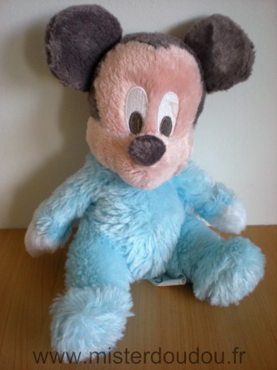 Disney Souris Peluche mickey bleu disneyland paris - Très bon état