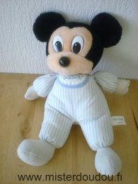 Disney Souris Rayé bleu blanc bavoir baby mickey - Très bon état