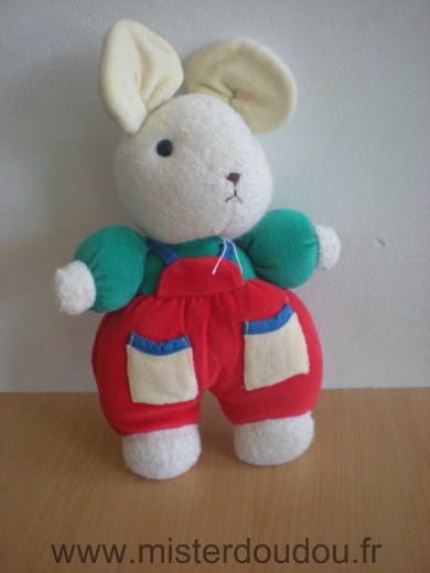 Nounours Souris Vert rouge bleu - Très bon état