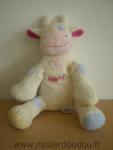 Baby nat Vache Blanc rose bleu - Très bon état
