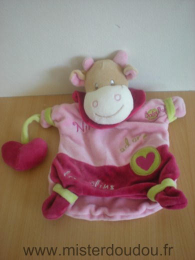 Baby nat Vache Nina adore les calin rose avec coeur - Très bon état