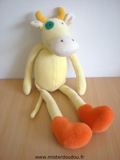 Moulin roty Vache Vache marguerite jaune sans sa robe - Très bon état