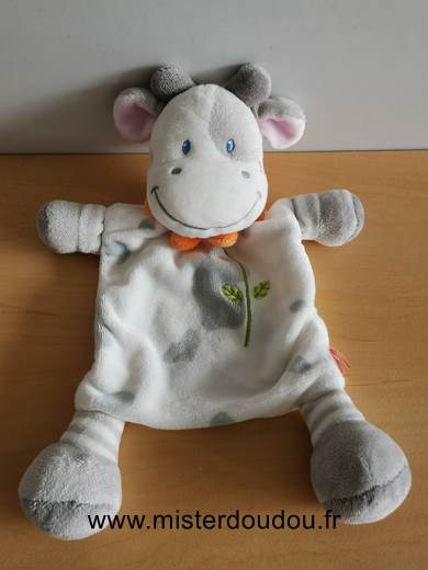 Nicotoy Vache Blanc foulard orange - Très bon état